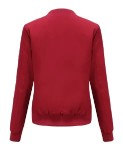 Women Red Bomber Jacket