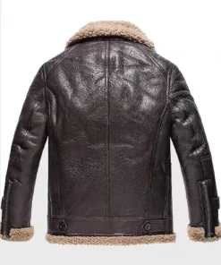 Dark Brown Fur Sheepskin Shearling Leather Jackets