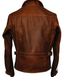 Men Cafe Racer Motorcycle Leather Jacket
