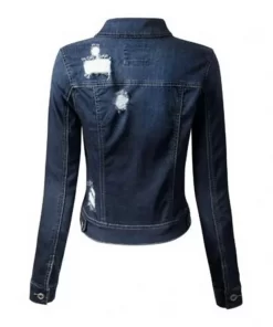 Slim Fit Blue Damage denim jackets