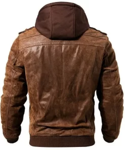 Men’s Brown Hooded Jacket