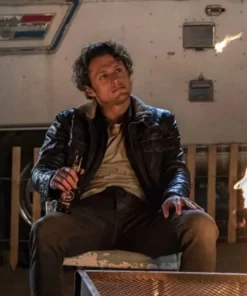 Mens Black Leather couch