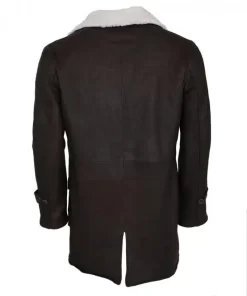 Bane Brown Fur Leather Coat