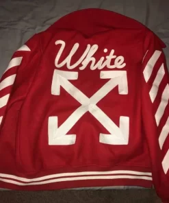 Off White Varsity Embroidered Jacket