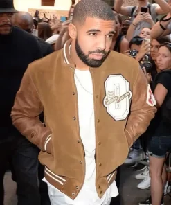 Drake Suede Leather Varsity Jacket