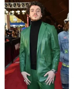 Jack Harlow Blazer Green Mens Leather Jacket