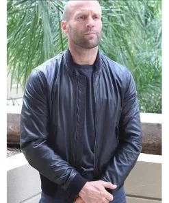 Jason Statham Bomber Black Leather Jacket1
