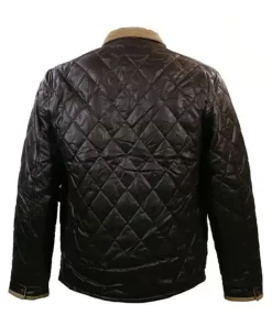 John Dutton Yellowstone Black Quilted Leather Jacket