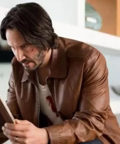 John Wick Keanu Reeves Brown Leather Jacket
