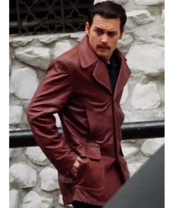 Johnny Depp Donnie Brasco Brown Leather Blazer1