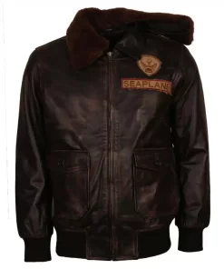 Limited Jumanji 2 Brown Leather Jacket