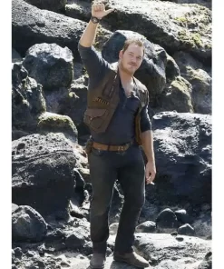 Jurassic World Chris Pratt Owen Grady Brown Vest1