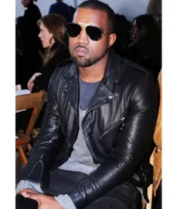 Kanye West Biker Black Leather Jacket1