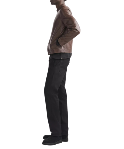 Mens Chocolate Brown Cafe Racer Leather Jacket