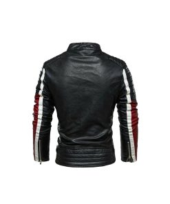 Dynamic Racer Red and Black Leather Jacket