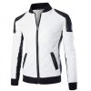 Next Level White Leather Slim fit Jacket