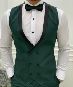 Men 3 Piece Suit Green Tuxedo Suit Slim Fit Suits, One Button Suit, Wedding Groom Suit
