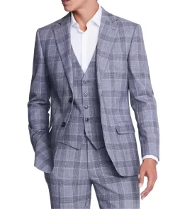 Mens 1920s Vintage Blue slim suits for men