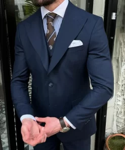 Men’s Formal Navy Blue 3 Piece Suit