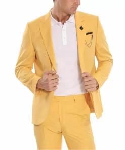 Men’s Formalwear 2 Piece Yellow Tuxedo