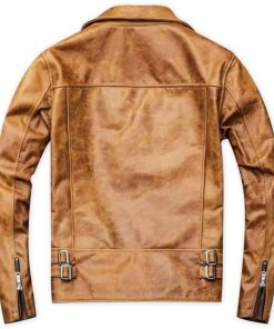 Men's Motorcycle Soft Lambskin Real Leather Fashion Jacket for Men
