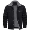 Men's Multi-Pockets Black Corduroy Jackets