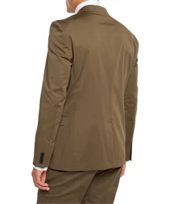 Men’s Olive Brown Two Piece Regular Fit Tuxedo Suit