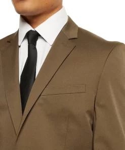 Men’s Olive Brown Two Piece Regular Fit Tuxedo Suit
