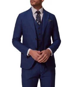 Men’s Royal Blue Italian Slim Fit 3 Piece Suit