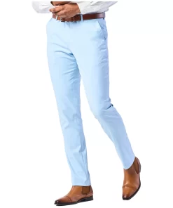 Mens Single Breasted Sky Blue Two Piece Suit