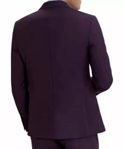 Men’s Three Piece Purple Casual Slim Fit Suit