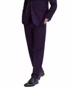 Men’s Three Piece Purple Casual Slim Fit Suit