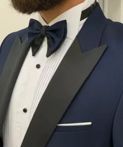Mens Tuxedo Two Piece Navy Wedding Tuxedo Dress