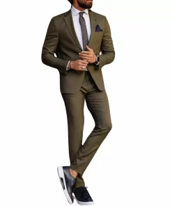 Military Green Two Piece Suit Set