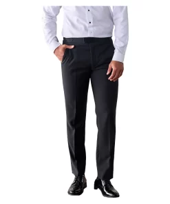 Slim Men’s Black Peak Lapel Tuxedo Suit