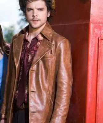 Buy Andrew Lee Potts Brown Leather Jacket