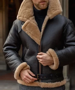 Men's B3 RAF Aviator Sheepskin Shearling Leather Jacket