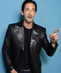 Adrien Brody Black Leather Blazer