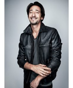 Adrien Brody GQ Russia Black Leather Jacket