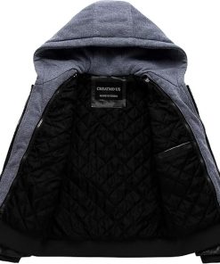 Men's Black Faux Motorcycle Leather Jacket