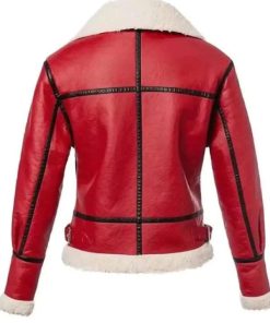 Buy Christmas Womens Red Leather Jacket