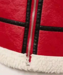 Buy Christmas Womens Red Leather Jacket