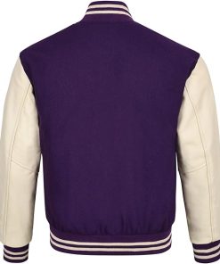 Stylish Purple & Cream Varsity Jacket