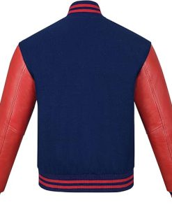 Navy Blue & Red Varsity Jacket
