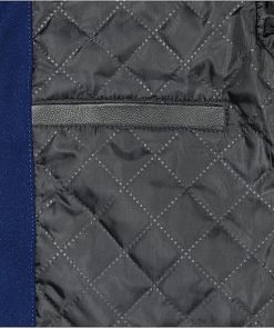 Navy Blue & Red Varsity Jacket