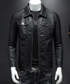 Black Leather Biker Jacket
