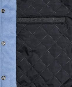 Timeless Light Blue & White Varsity Jacket