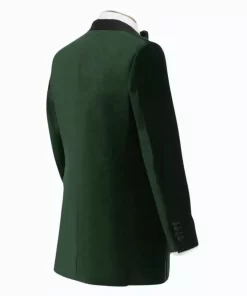 Mens Modern Fit Suit Emerald Green Velvet Tuxedo Jacket