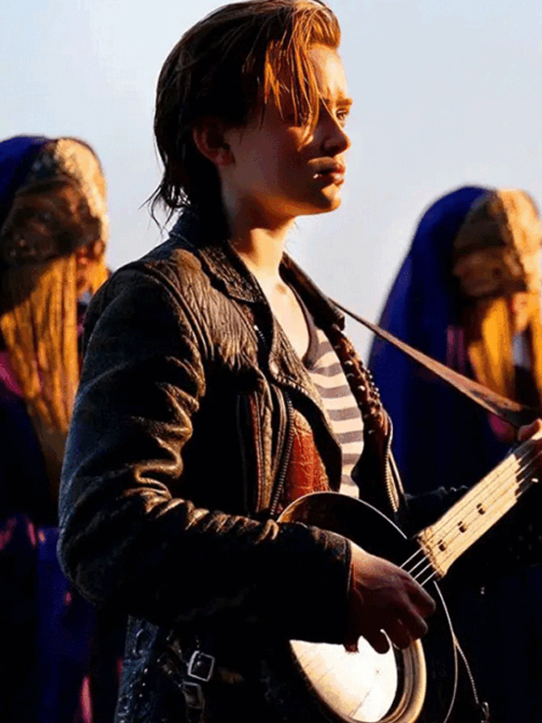 O’Dessa 2025 Sadie Sink Black Leather Jacket - Image 3