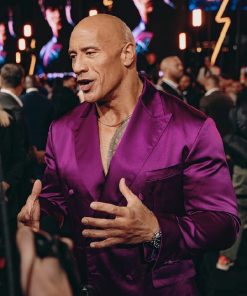 Dwayne Johnson Plain Purple Adam Blazer